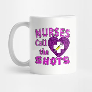 Nurses Call the Shots Valentine's day Pink Leopard Mug